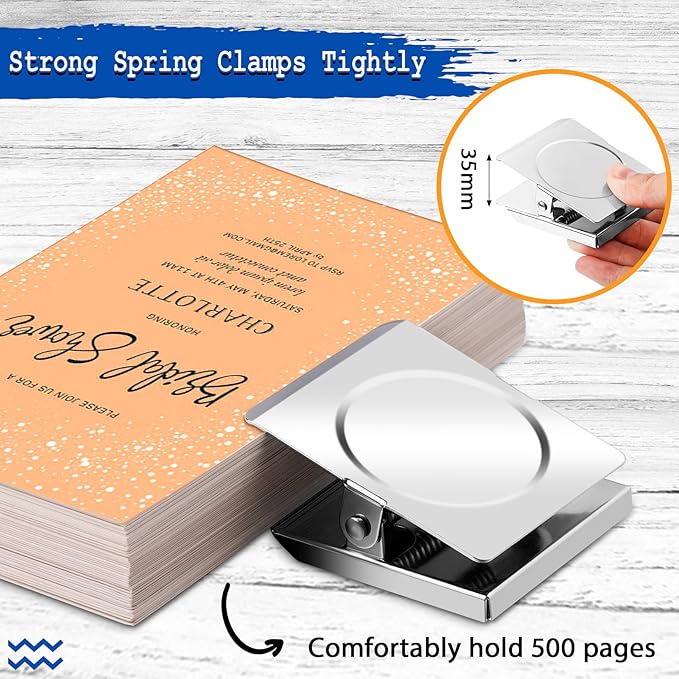 Grtard Strong Magnetic Clips, 2.2 Inch Extra Large Magnetic Clips Heavy Duty, 6Pack Magnet Clip for Fridge, Clip Magnets for Refrigerator, Whiteboard, Classroom, Kitchen, Office Organizer