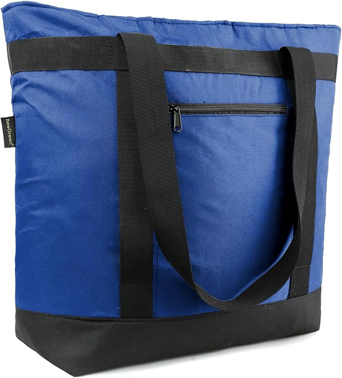 BeeGreen Cooler Bag Soft Leakproof Insulated Tote with Zipper for Beach Travel Grocery
