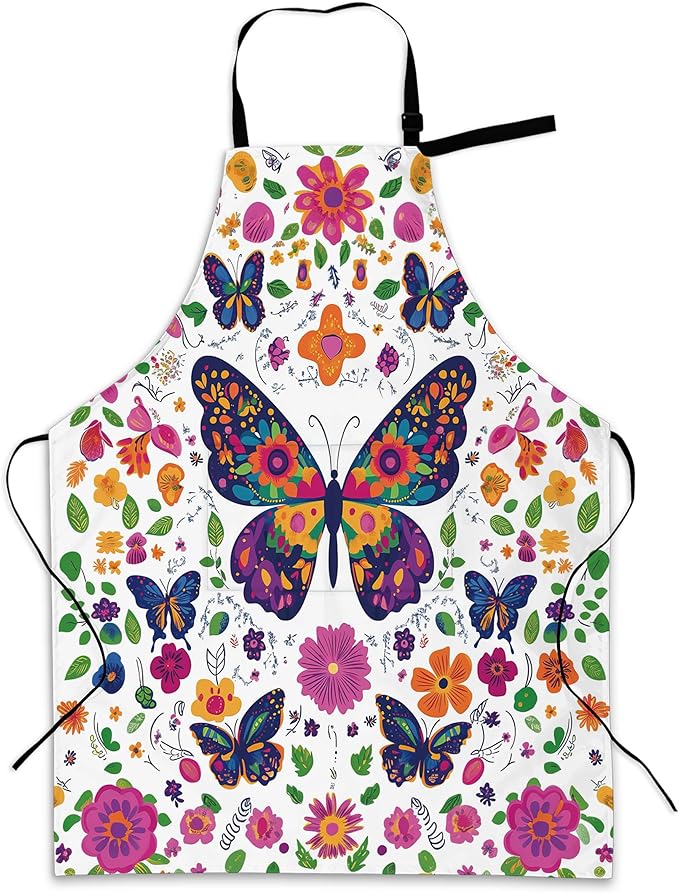 Cooking Aprons for Men and Women,Adjustable Bib Chef Apron with 2 Pockets, Soft and Durability Kitchen Apron
