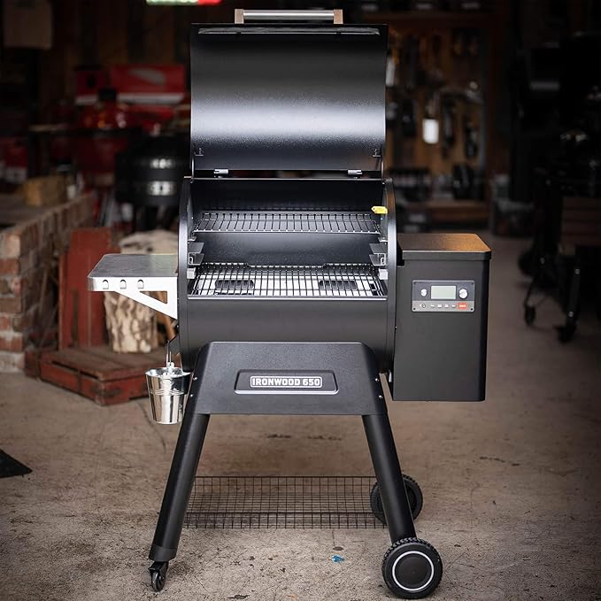 Stanbroil Pellet Grill Storage Shelf, Pellet Grill Storage Basket Fits Traeger Ironwood 650 and Pro 575 Grill, Grill Accessories to Add Storage Space