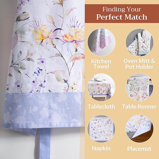 Maison d' Hermine 100% Cotton Apron for women with Pocket Kitchen Chef Apron for Men Cooking Gardening Server Waitress