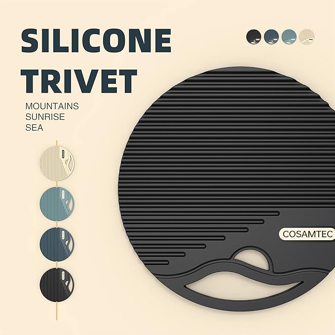 Silicone Trivets for Hot Dishes Heat Resistant Trivets for Hot Pots & Pans Multipurpose & Versatile Hot Pads for Kitchen & Countertop Table Coasters Set of 2