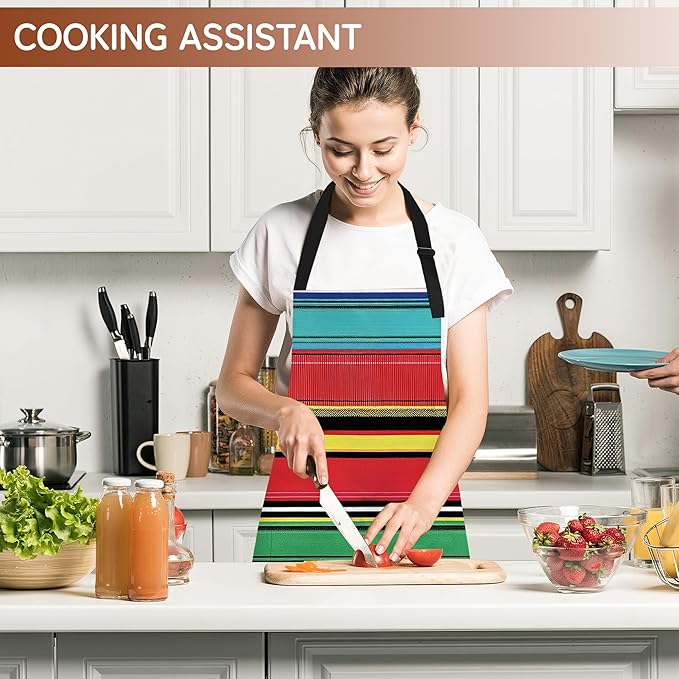 Adjustable Kitchen Apron with Pockets for Women and Men,Soft Chef Apron for Cooking, BBQ, and Grill