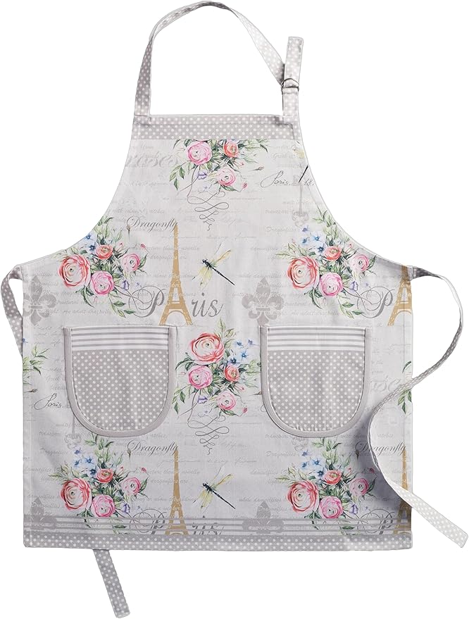 Maison d' Hermine 100% Cotton Apron for women with Pocket Kitchen Chef Apron for Men Cooking Gardening Server Waitress