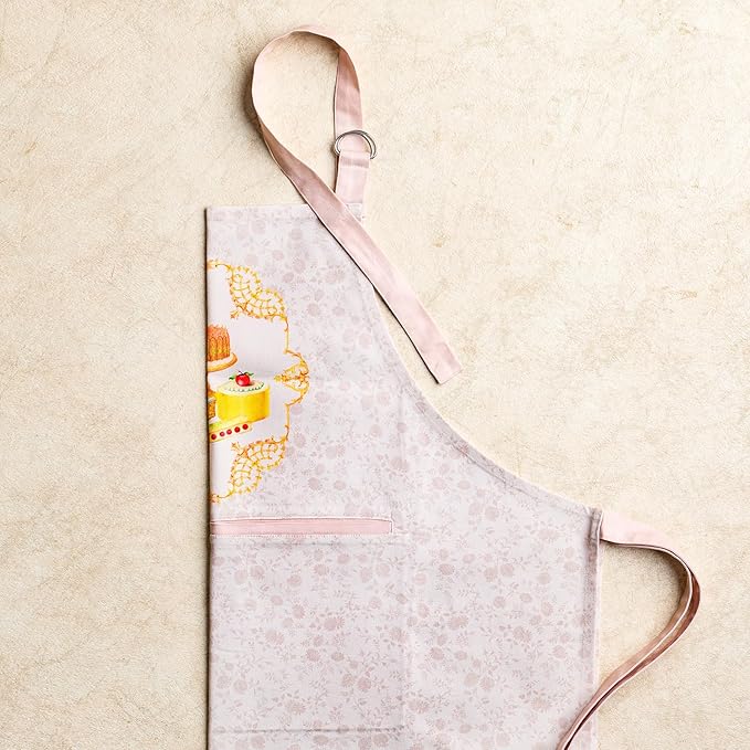 Maison d' Hermine 100% Cotton Apron for women with Pocket Kitchen Chef Apron for Men Cooking Gardening Server Waitress