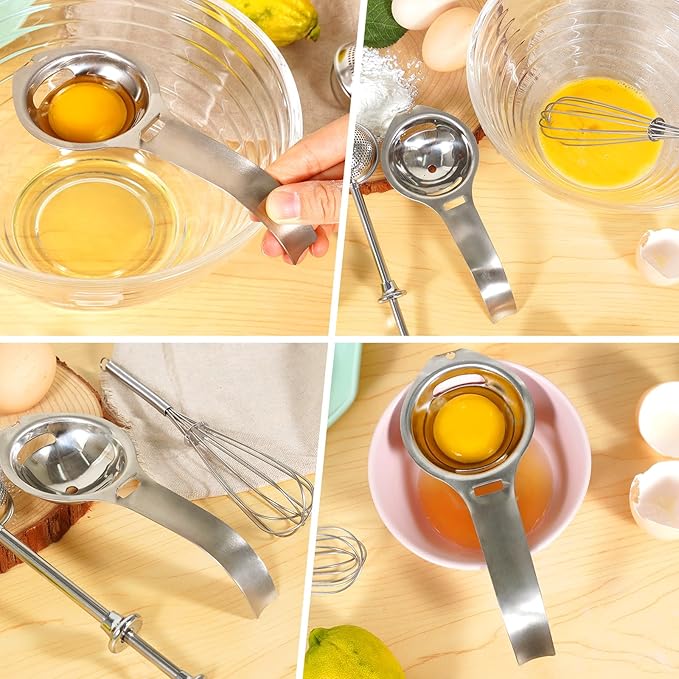 13-Piece Measuring Cups and Spoons Set with Flour Duster, Egg Separator, and Whisk, BPA-Free, Dishwasher Safe Kitchen Baking Tools Gift