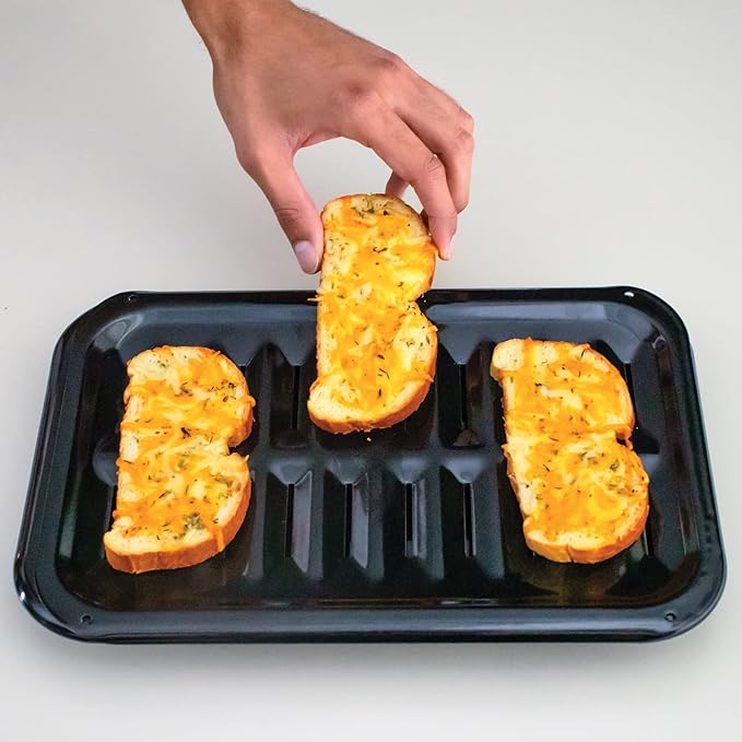 Certified Appliance Accessories SPL50008 Small 2-Piece Broiler Pan & Grill Set Porcelain-on-Steel 13"x8-3/4"x1-3/8" Broiler Pan for Oven, Black