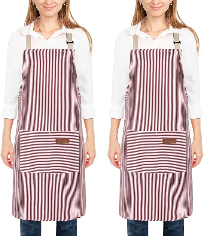 Personalized Aprons Custom Women Men Apron with Pockets Chef for Baking Bbq Grill Embroidered with Name Text