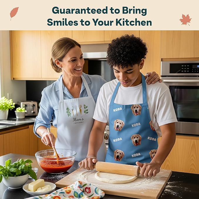 Winslow & Brody Personalized Aprons for Cooking - Custom Gift for Loved Ones - Cute Kitchen Apron for Women - Multiple Colors