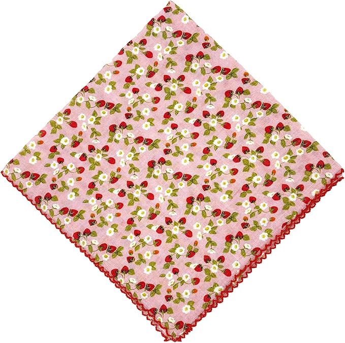 21x21 inches 100% Cotton Bandana for Women - Soft Square Scarf, Multi-Purpose Head Covering, Hair Bandana