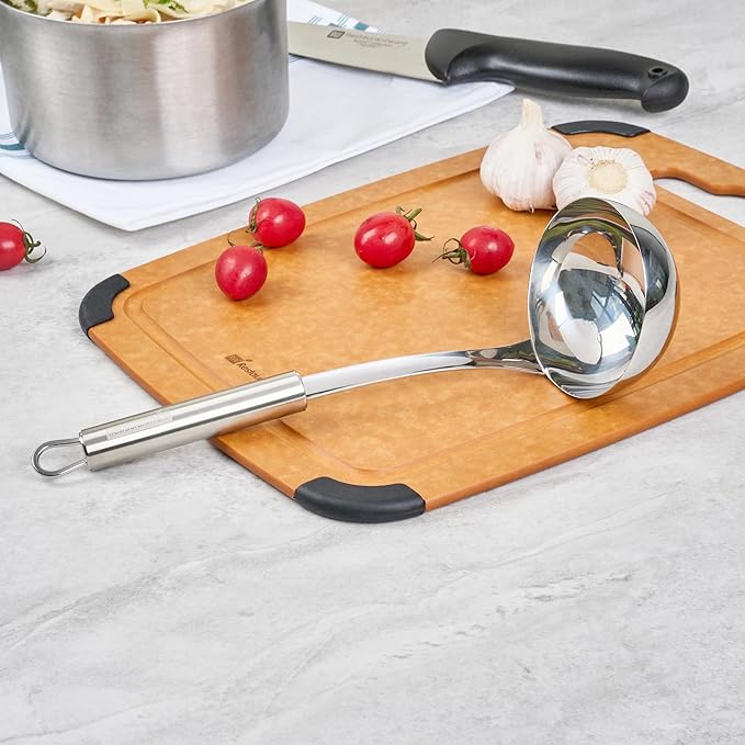 Ladle 1 Pack 11.4 Inch Serving Ladle with Deep Bowl Ergonomic Handle Precision Pouring Durable Stainless Steel Silver Utensil For Soups, Gravies, Buffet Use
