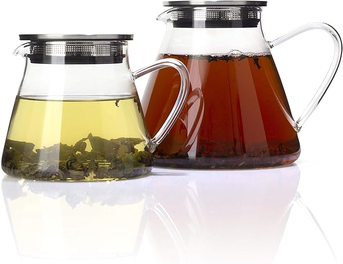 Four Life 841 Teapot Glass, Heat Resistant, 18.9 fl oz (532 ml), For 3 Cups, Lid with Tea Strainer, One Hand, Microwave and Dishwasher Safe, Not Direct Fire, Fuji Glass Teapot