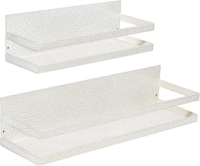 Uten Large Magnetic Spice Rack for Refrigerator, 2 Pack Strong Magnetic Shelves, Magnetic Shelf Moveable Fridge Organizer for Kitchen Holding Spices, Jars, Perfect Space Saver Storage Spice Rack