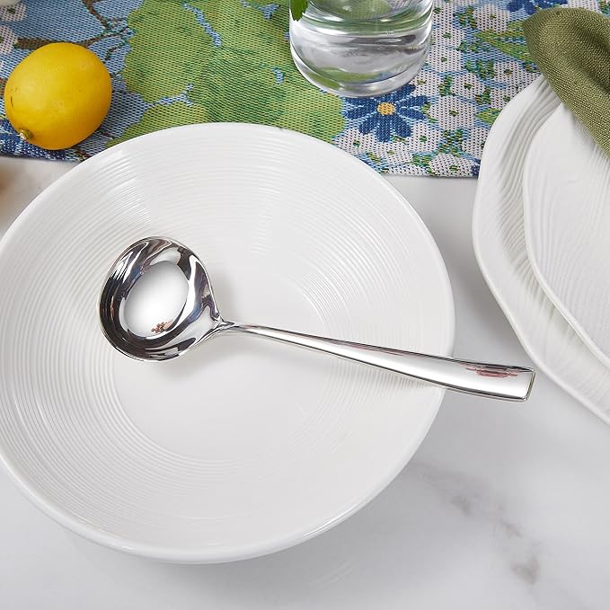 KEAWELL Louis 7.5 Inches Gravy Ladle, 18/10 Stainless Steel Mini Ladle, Dishwasher Safe (2)