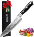 PAUDIN Damascus Chef Knife, 8 Inch Kitchen Knife, 67 Layers Damascus Steel Knife Japanese VG10 Core, Professional Chefs Knife with Ergonomic G10 Handle