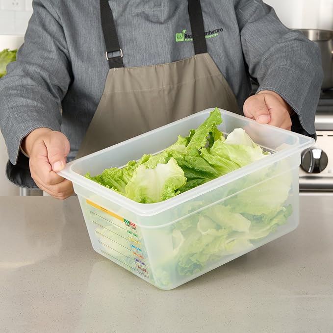 Restaurantware Food Storage Container 1 Pack of 12.7 x 10.3 x 3.9 Inches Plastic Stackable Storage Box White Reusable Label Container Dishwasher Safe For Restaurants And Kitchens