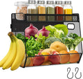 1 SET Magnetic Shelf for Fridge with Lid, Fruit Potato and Onion Storage Bins, Pantry Organizers and Storage, Large Container Magnetic Spice Rack for Refrigerator, Kitchen Counter & Cabinet