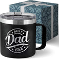 Best Dad Ever Gifts for Fathers Day Mug from Daughter - Dad Mug Tumbler Dads Gifts for Christmas Drinking Cup - Dad Birthday Papa Present - Father Birthday Gift 14oz Stainless Steel Tumbler with Lid