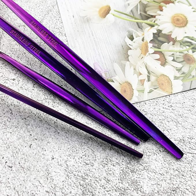 JASHII Silverware Set, Mirror Polished Purple Flatware Cutlery Set Service for 6, Shiny Finish 36 Pieces Stainless Steel Utensils Set Dinner Knife Fork Spoon Dessert Fork Salad Spoon Dishwasher Safe