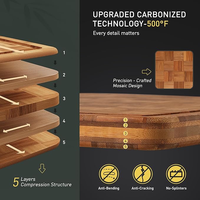 Extra Large Bamboo Cutting Board with Non Slip Feet and Over Sink Butcher Block Chopping Board Nice Solid Thick Wooden Juice Groove Big Xl XXl xlarge Kitchen Counter Organic Best Hardwood