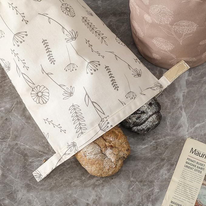Beeswax Bread Bags for Homemade Bread Sourdough. A Set of 2 Colors