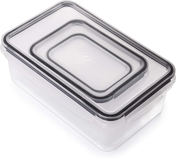 fullstar 28-Piece Plastic Food Storage Containers with Lids (14 Containers & 14 Lids) - Leakproof, BPA-Free, Meal Prep Containers, Reusable Lunch Storage Set for Kitchen Organization (Pack of 28)