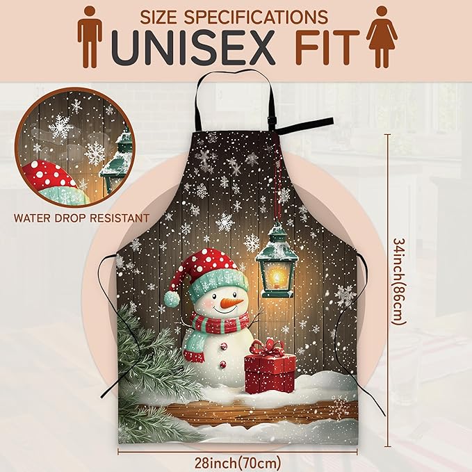 Cooking Aprons for Men and Women,Adjustable Bib Chef Apron with 2 Pockets, Soft and Durability Kitchen Apron