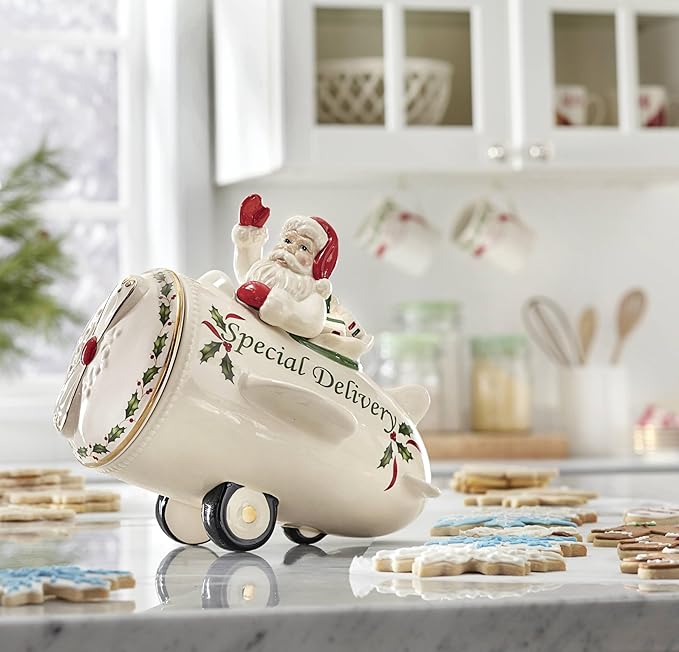 Lenox 863640 Holiday Airplane Cookie Jar