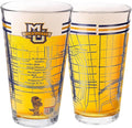 Greenline Goods – University of Marquette Golden Eagles College Pint Beer Glasses (Set of 2), 16 oz – Full-Color Logo + Campus Map