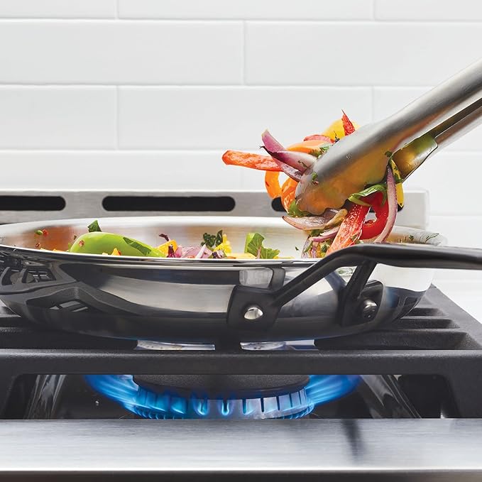 KitchenAid 5-Ply Clad Polished Stainless Steel Frying Pan/Skillet, 10 Inch - Stainless Steel