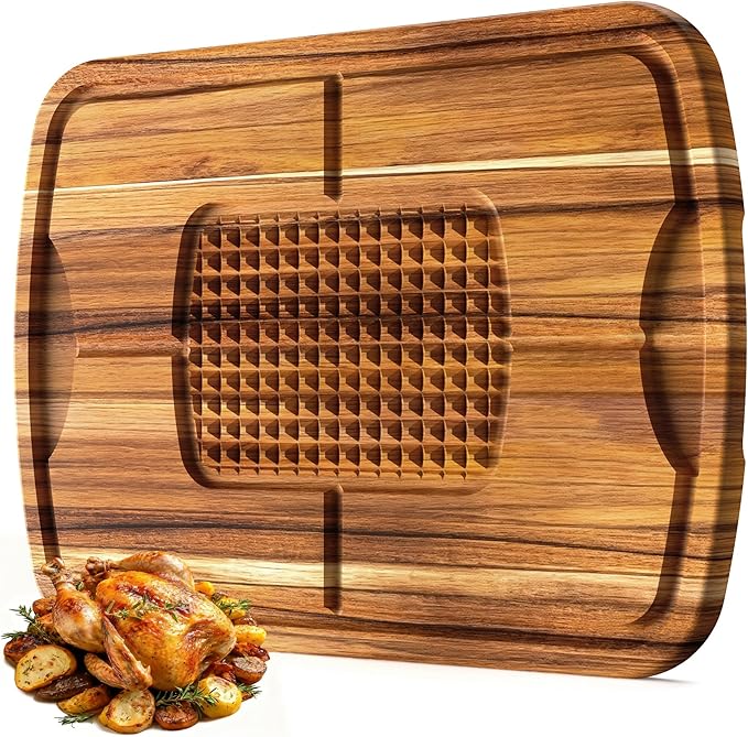 Cutting Board Wood Chopping Board Double Sided Charcuterie Boards Serving Board Kitchen Essential House Warming Hostess Host Gift Serving Tray for Christmas Wedding Birthday Anniversary Navy Blue