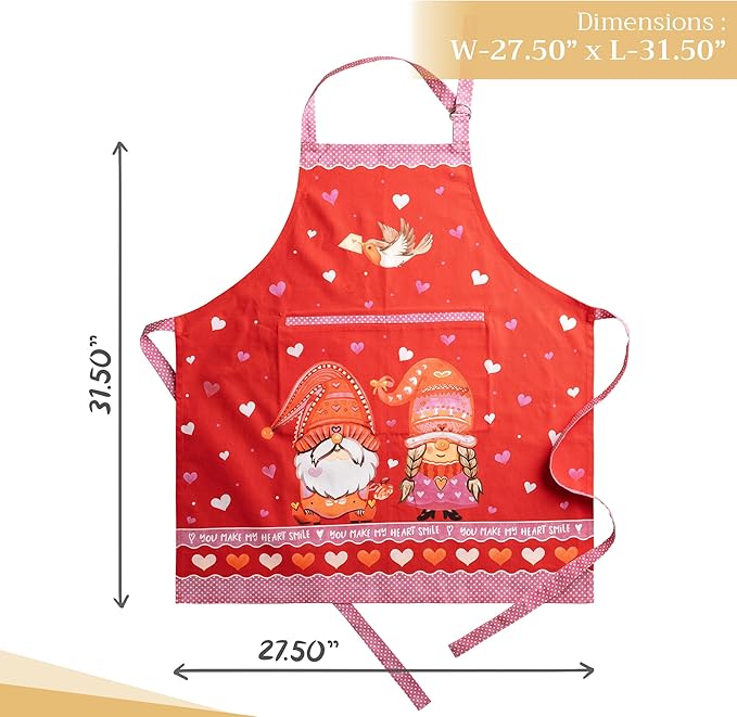 Maison d' Hermine 100% Cotton Apron for women with Pocket Kitchen Chef Apron for Men Cooking Gardening Server Waitress