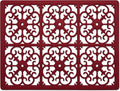 GASARÉ, Extra Large, Thick, Silicone Trivet for Hot Dishes, Pots, and Pans, Heat Resistant Mat for Countertop, Hot Pad for Kitchen, Easy to Clean, 16 x 12 x 3/8 Inches, Red