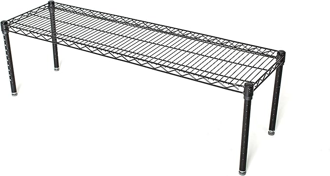 Omega Products Corporation 24" Deep x 42" Wide x 14" High Black Stationary Dunnage Rack