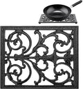 Sumnacon Extra Large Trivets for Hot Dishes,14.9 x 12 Inch Cast Iron Trivet with Rubber Feets,Heat Resistant Trivets for Hot Pots Pans,Metal Trivet for Kitchen Counter Dining Table Cooktop Stovetop