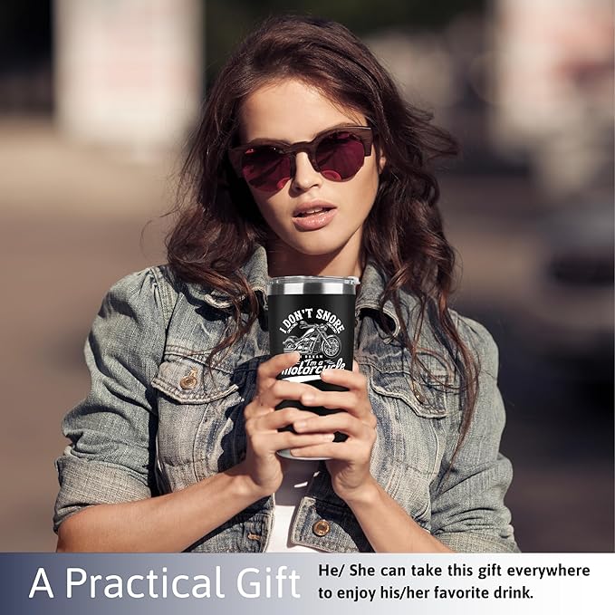 Motorcycle Gifts for Men - Gifts for Bikers Motorcycle Men, Motorcycle Riders - Biker Dad, Motorcycle Dad Grandpa Gift - Fathers Day Gift for Motorcycle Lovers - 20 Oz Stainless Steel Tumbler