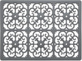 GASARÉ, Extra Large, Thick, Silicone Trivet for Hot Dishes, Pots, and Pans, Heat Resistant Mat for Countertop, Hot Pad for Kitchen, Easy to Clean, 16 x 12 x 3/8 Inches, Gray