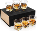 KANARS Crystal Whiskey Glass - Set of 6 Rocks Glasses 10 Oz in Luxury Box - Lowball Bar Tumblers for Scotch Cocktail Irish Whisky Cognac Rum - Gifts for Men Dad - Ultra Clear