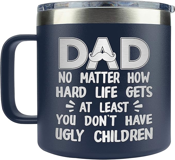 Christmas Gifts for Dad, Men - Gifts for Dad from Daughter, Son - Dads Birthday Gift Ideas, Happy Birthday gifts for Dads, Fathers - Best Dad Ever Gift, Present for dads - 14 Oz dad Mug
