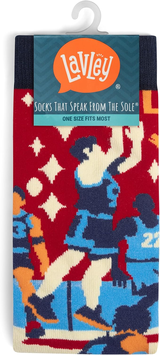 Lavley Funny Socks for Sports Fans and Players - Cool Novelty Gifts for Men, Women, & Teens