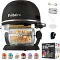 Non Toxic Air Fryer™ - Glass AirFryer 5 Quart w/ 360 Visibility, Self-Cleaning, 400F Vortex Air Fryer for Even Cooking, BPA-Free Teflon Free, 9-in-1 Functions, Rotisserie, Roast, Bake, Black