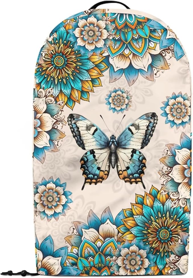 Floral Butterfly Blender Cover Dust Cover Appliance Dust Cover for Small Food Processor Coffee Maker Juice Maker with Top Handle Kitchen Decor Foldable