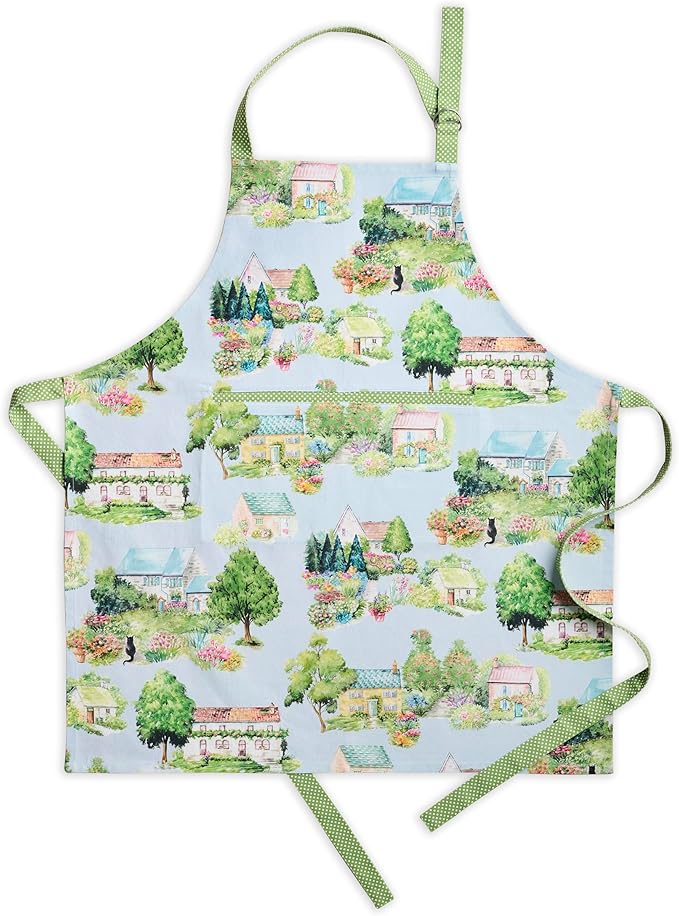 Maison d' Hermine 100% Cotton Apron for women with Pocket Kitchen Chef Apron for Men Cooking Gardening Server Waitress