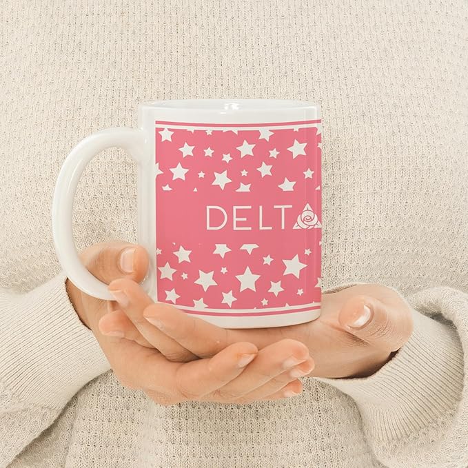 Delta Zeta Ceramic Coffee Mug 11 OZ Tea Cup (Delta Zeta # 5)