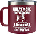 Gifts for Mom from Son, Daughter - Christmas Gifts for Mom, Wife, Women - Moms Birthday Gift Ideas, Cool Birthday gifts for Moms, Mothers - Best mom Mug, 14 Oz Stainless Steel moms Coffee Mug