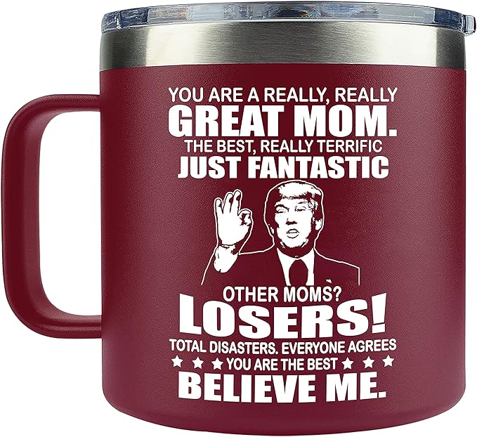 Gifts for Mom from Son, Daughter - Christmas Gifts for Mom, Wife, Women - Moms Birthday Gift Ideas, Cool Birthday gifts for Moms, Mothers - Best mom Mug, 14 Oz Stainless Steel moms Coffee Mug