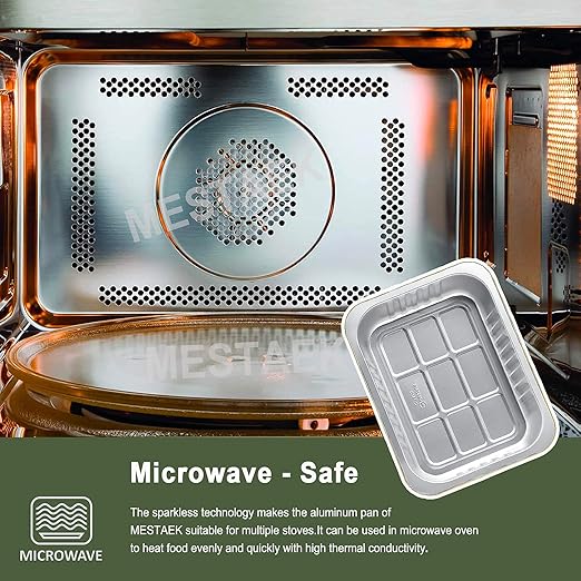 9"x 6.5" Sturdy Aluminum Foil Pans with Lids (5 Pack), 2X Thicker Heavy Duty for Oven Stove Grill Microwavable Cooking, Baking, Reusable Dishwasherable Disposable Pot, Container 47oz