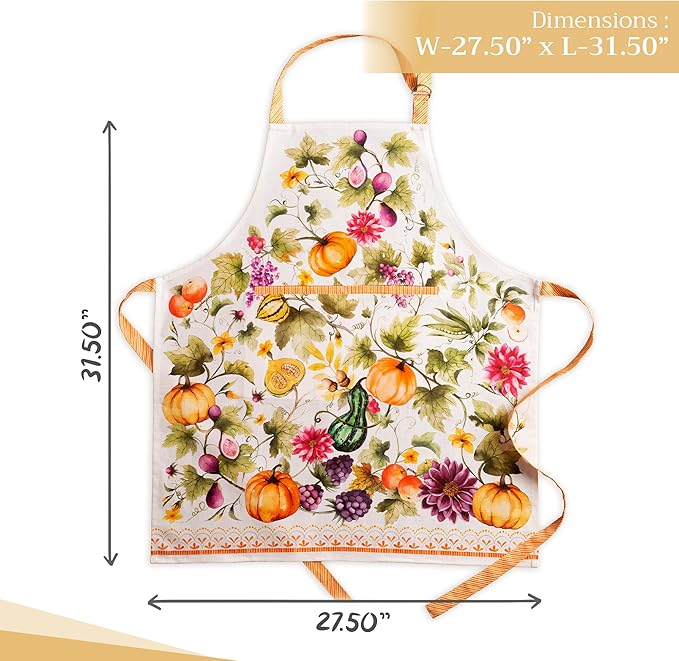 Maison d' Hermine 100% Cotton Apron for women with Pocket Kitchen Chef Apron for Men Cooking Gardening Server Waitress