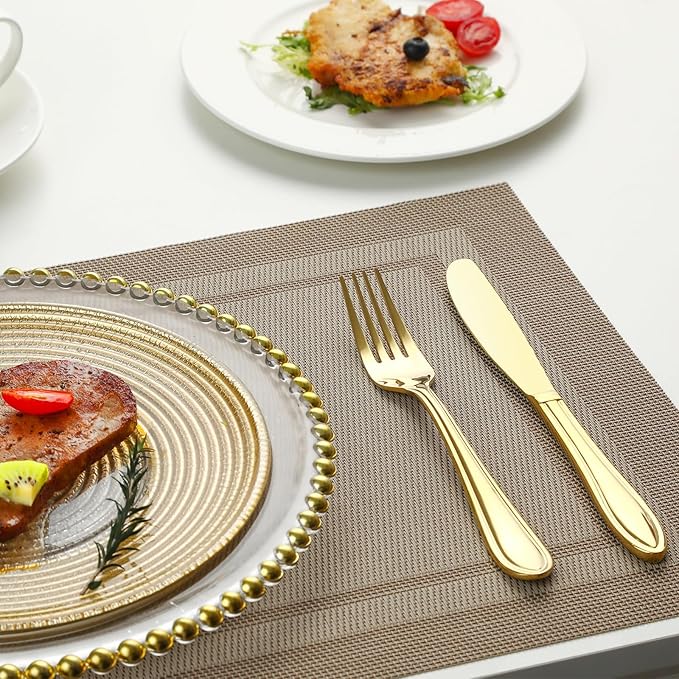 Gold Silverware Set, 60 Piece Flatware Cutlery Set for 12,18/0 Stainless Steel Utensils,Mirror Polished Modern Tableware for Home & Kitchen Dining Wedding, Party