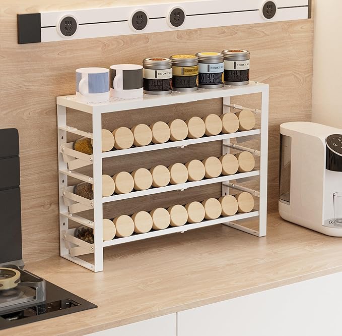 Expandable Metal Spice Rack – Adjustable, Durable, and Space Saving